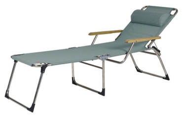 FIAM® Liegestuhl AMIGO 40+ Salbei mit Armlehnen/Eschenholz